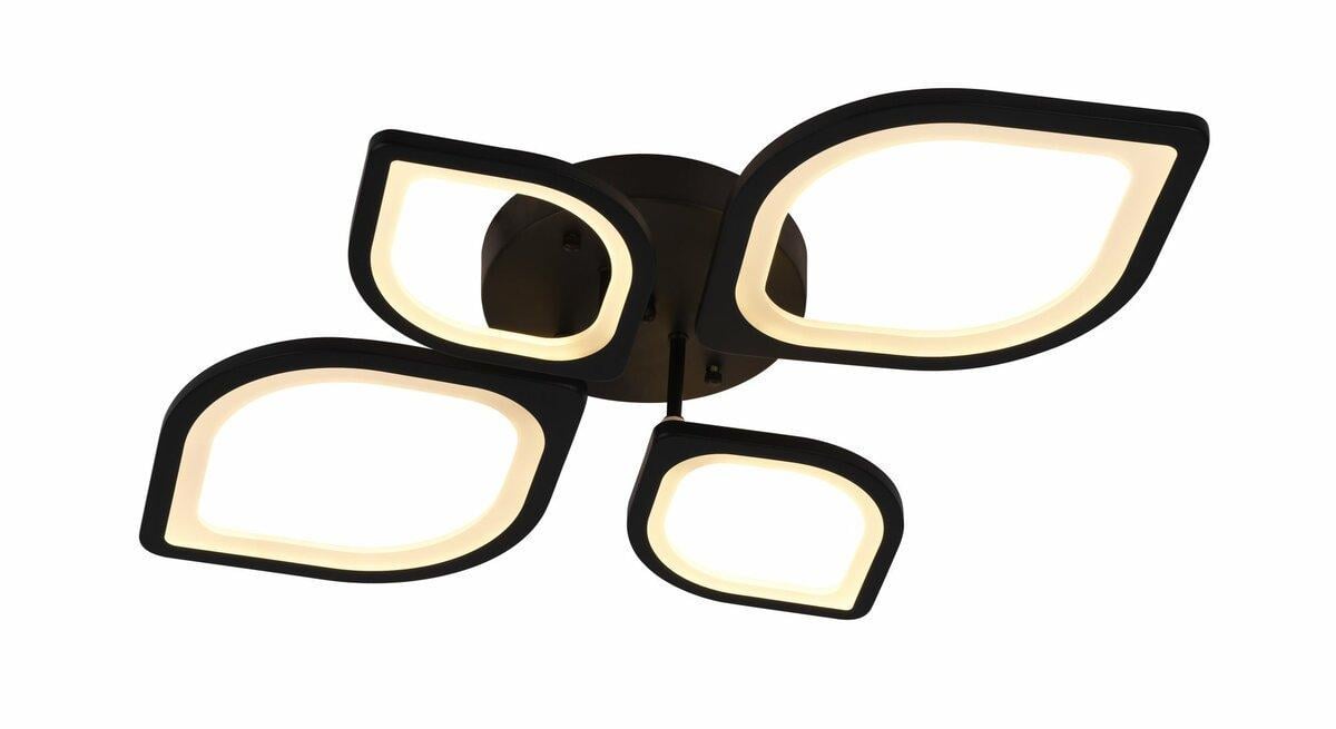 Люстра светодиодная Sirius с фигурными плафонами 46W 3000-6500К Черный (6130-4 BK 46W)