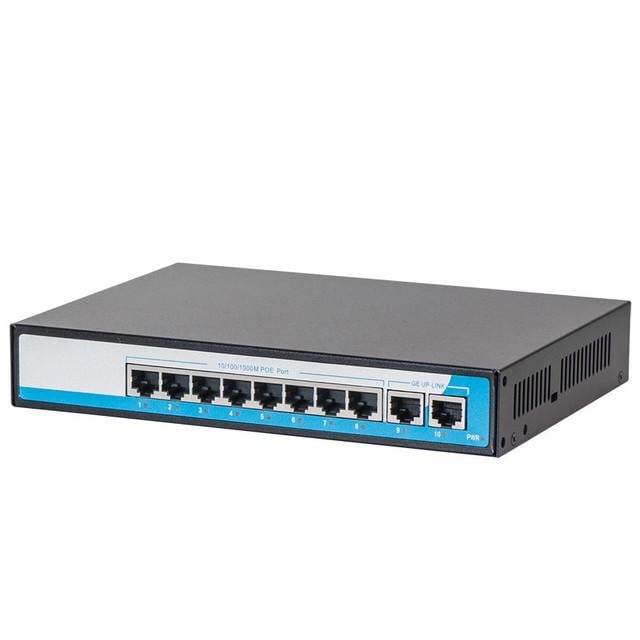 Комутатор гігабітний POE HongRui HR901-AFG-82N 10-портовий Комутатор гігабітний POE HongRui HR901-AFG-82N 10-портовий