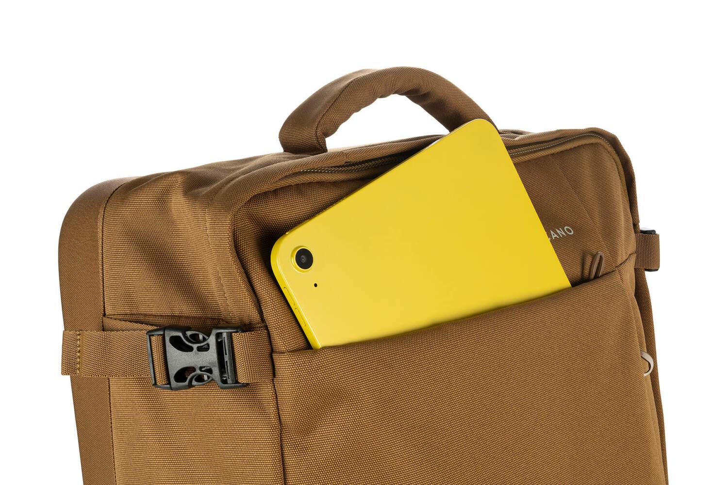 Сумка на колесах Tucano Tugo S Trolley полиэстер коричневая телескопическая ручка 34 л (636001) - фото 8 Сумка на колесах Tucano Tugo S Trolley полиэстер коричневая телескопическая ручка 34 л (636001) - фото 8