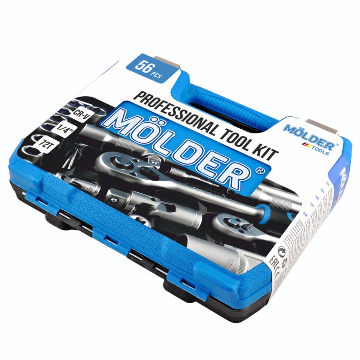 Набор инструментов ручной MOLDER MT60056 1/4" 72 T CR-V 56 ед. (18299545)