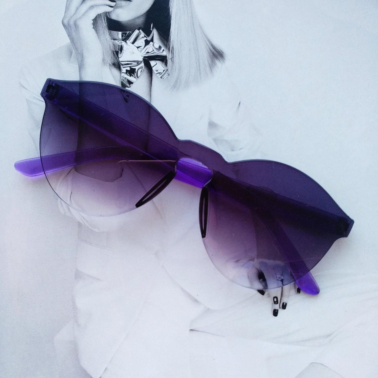 Солнцезащитные очки безоправные Фиолетовый с градиентом 2
