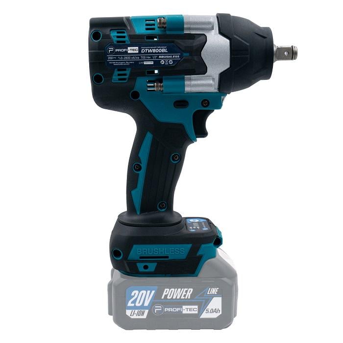 Гайковерт акумуляторний PROFI-TEC DTW800BL POWERLine 1×PT2040MP 4 А/г та зарядний пристрій (007603) - фото 3 Гайковерт акумуляторний PROFI-TEC DTW800BL POWERLine 1×PT2040MP 4 А/г та зарядний пристрій (007603) - фото 3