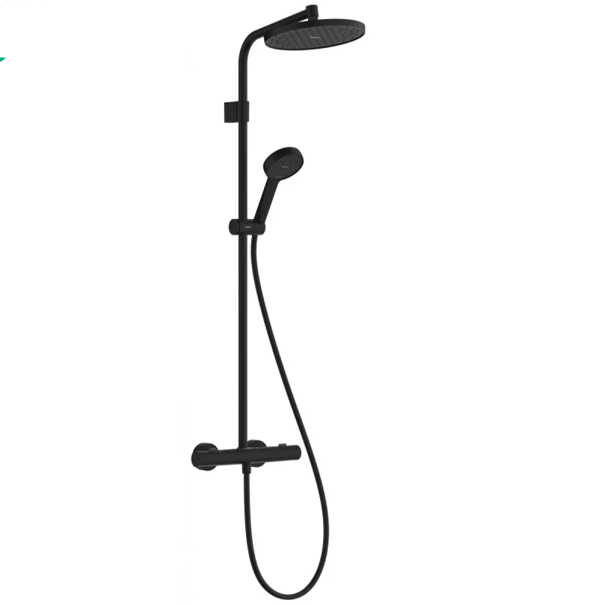 Душевая система Hansgrohe Activera S 240 1jet EcoSmart с термостатом металл Черный матовый (28078670)