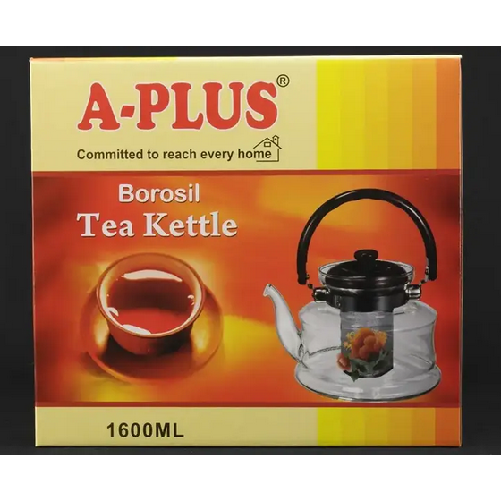 Заварник для чаю з боросилікатного скла A-Plus 1600 мл (1047) - фото 5 Заварник для чаю з боросилікатного скла A-Plus 1600 мл (1047) - фото 5