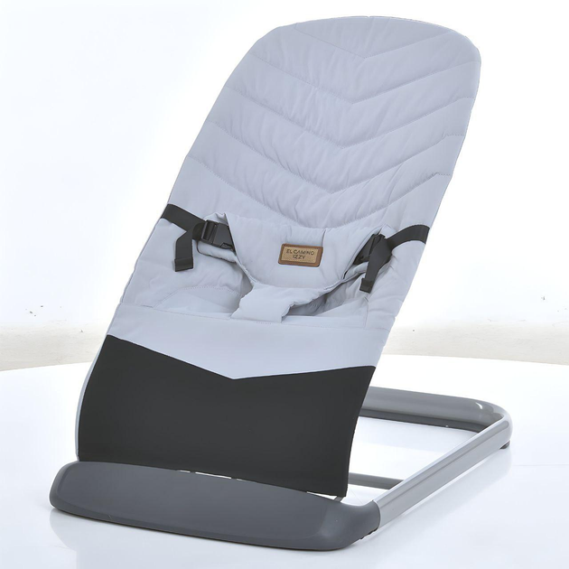 Дитячий шезлонг El Camino ME 1178 IZZY з режимом хитання з натурального льону Grey (2529755380)