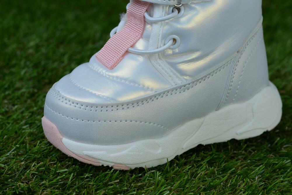 Чоботи дитячі зимові для дівчинки р. 24 Срібний (11355426) - фото 2 Чоботи дитячі зимові для дівчинки р. 24 Срібний (11355426) - фото 2