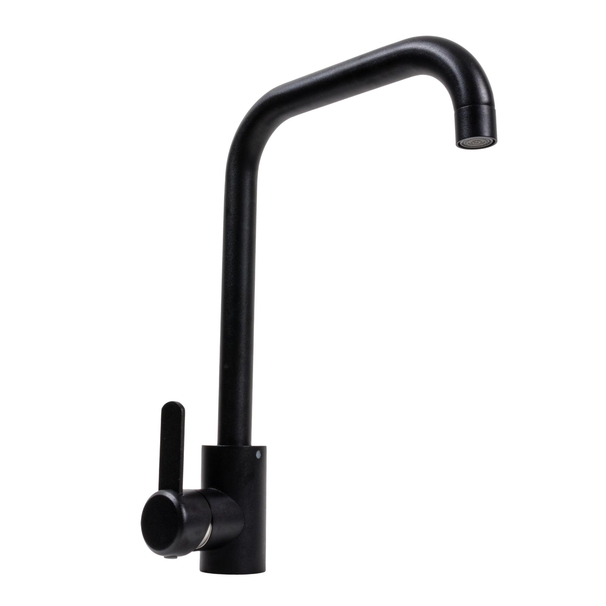 Смеситель для кухни Platinum KT 11 3008B-FH PLS-A34328 однорычажный Черный (158518)