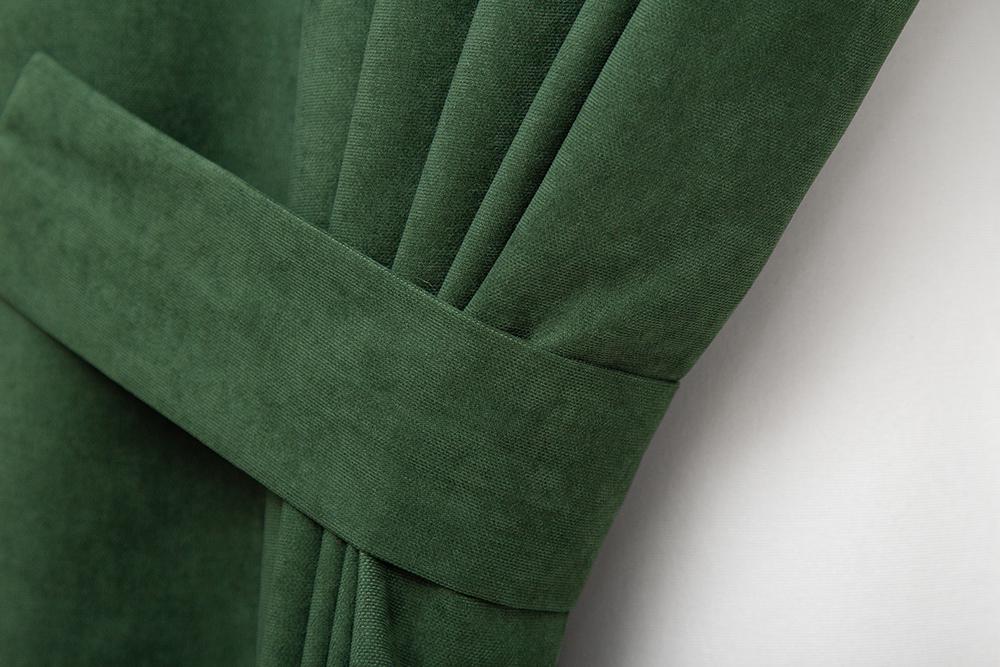 Комплект штор Микровельвет 1,5x2,85 м 2 шт. №12 Зеленый (2874-01) - фото 3 Комплект штор Микровельвет 1,5x2,85 м 2 шт. №12 Зеленый (2874-01) - фото 3