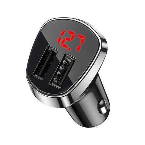 Пристрій зарядний автомобільний Borofone BZ15 Auspicious Digital Display 2USB/2,4 Black (2148554593) Пристрій зарядний автомобільний Borofone BZ15 Auspicious Digital Display 2USB/2,4 Black (2148554593)