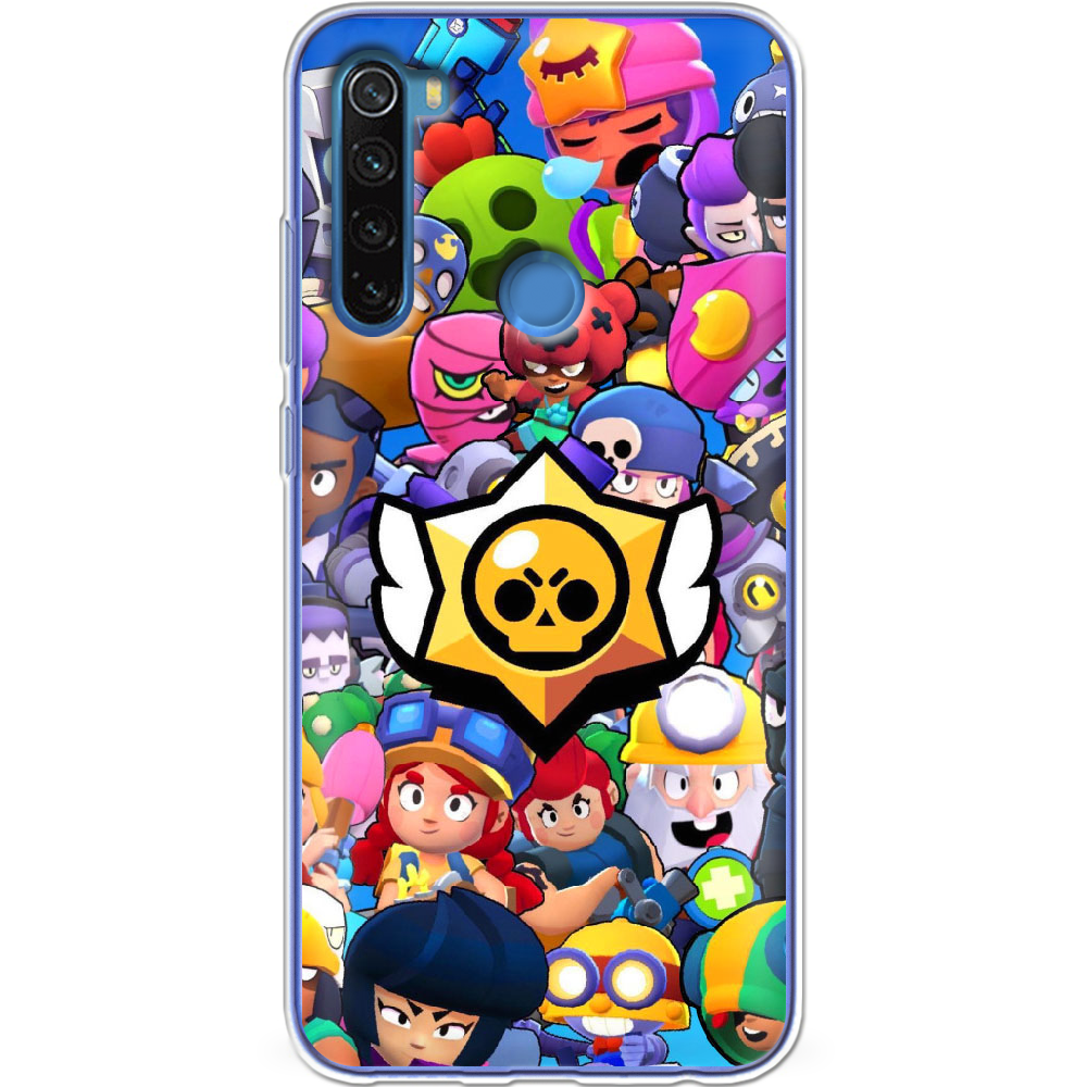 Чехол Boxface Xiaomi Redmi Note 8 Brawl Stars Прозрачный силикон (38214-up2389-38214)