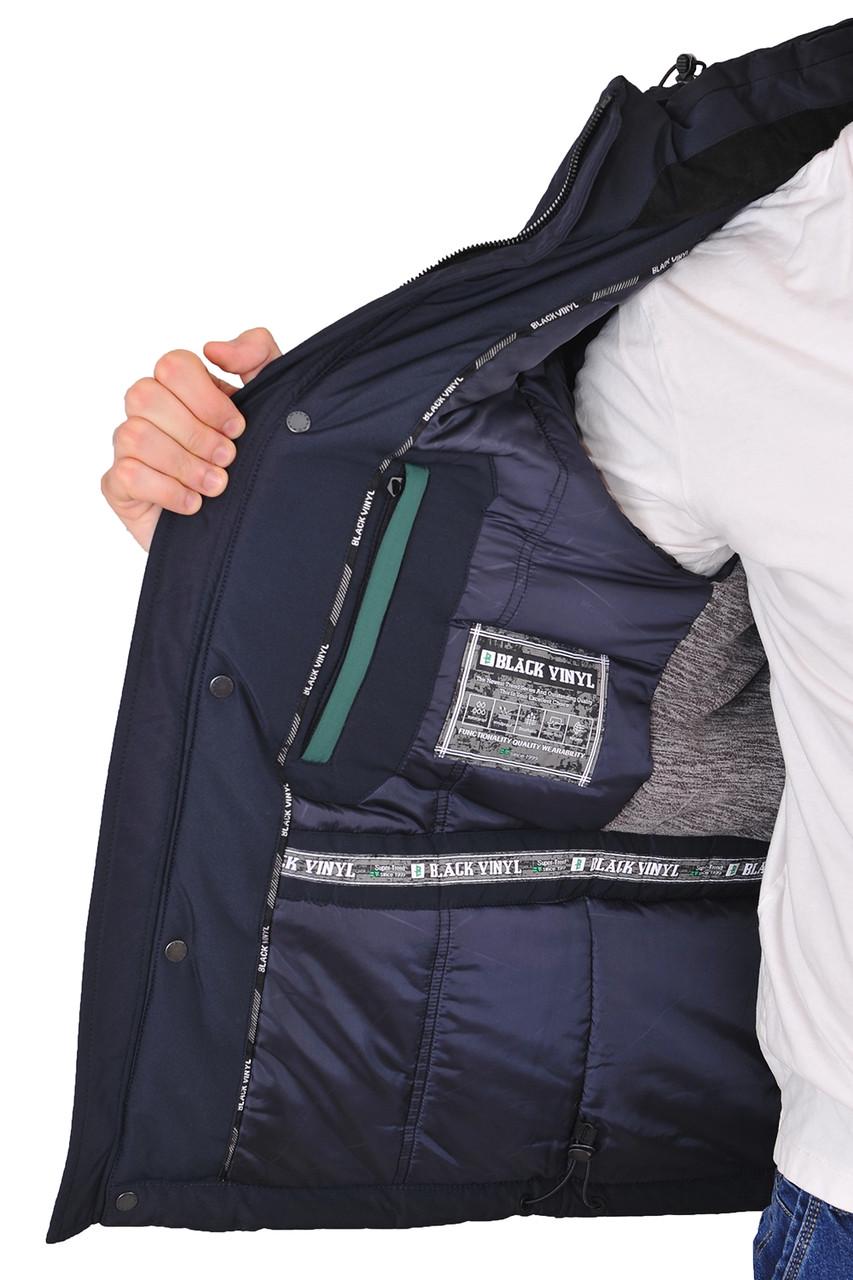 Куртка зимова чоловіча Black Vinyl 22-BC22-2089L Темно-синій (22-BC22-2089L_35_64) - фото 5