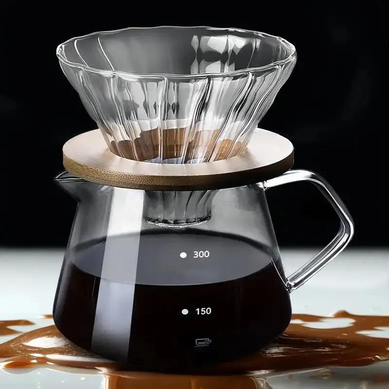 Подарунковий набір для заварювання фільтр кави V60 02 скляний пуровер і заварник 600 мл (400545) - фото 3 Подарунковий набір для заварювання фільтр кави V60 02 скляний пуровер і заварник 600 мл (400545) - фото 3