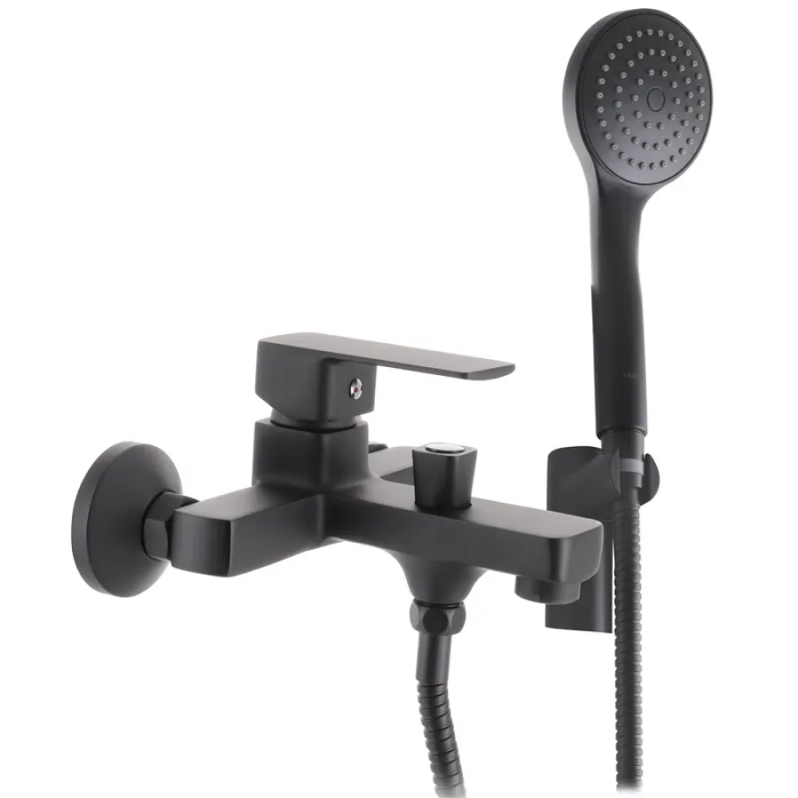 Смеситель для ванной Haiba Kubus 009 Euro Black (HB3932)
