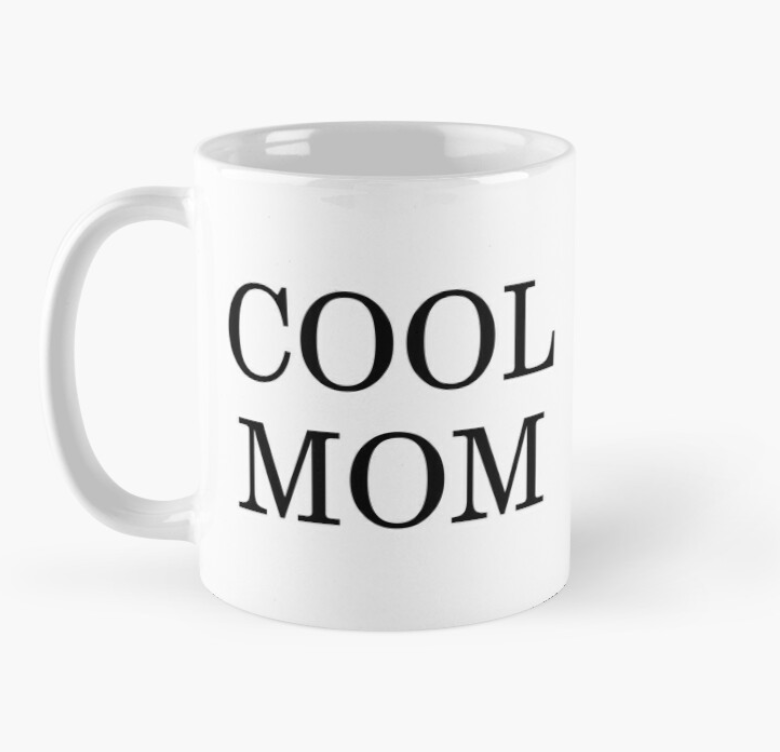 Чашка керамическая с принтом "Cool mom" для мамочки 330 мл Белый (МАМА23Ч)