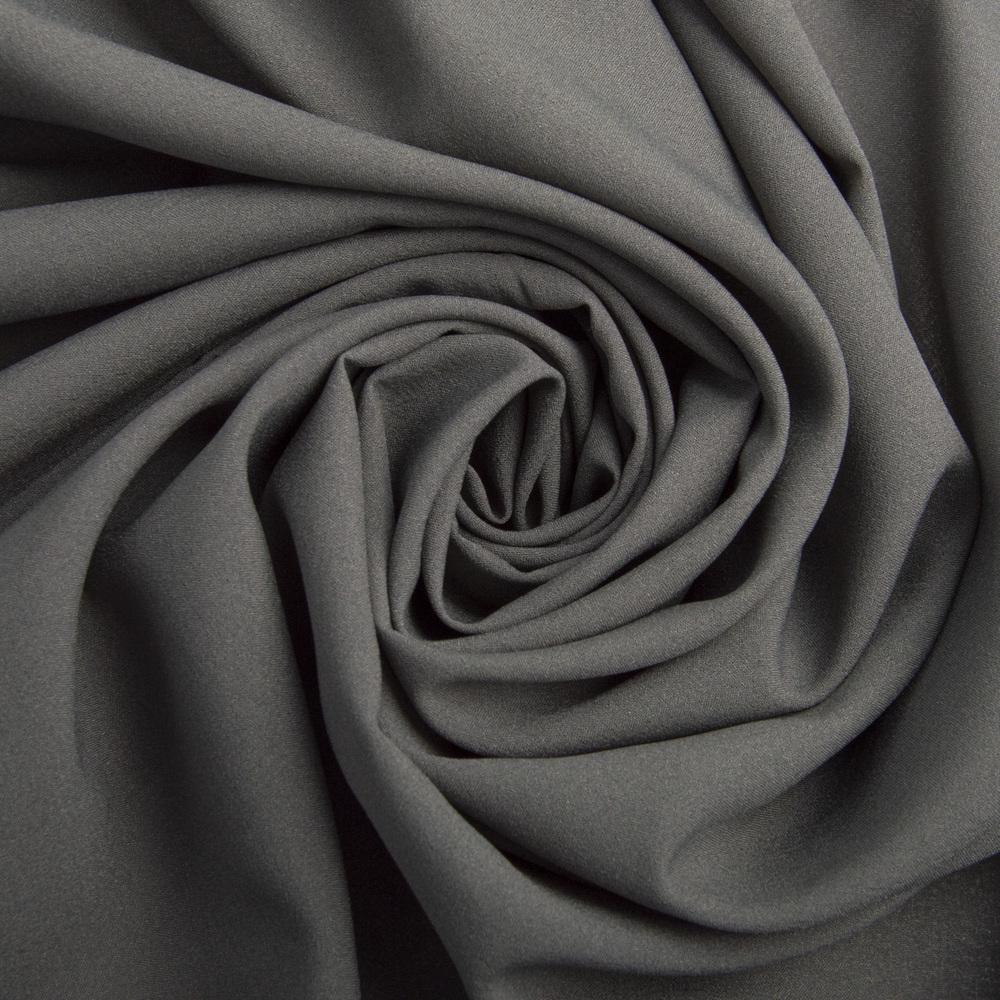 Ткань шифон Мосс креп Темный хаки (24676)