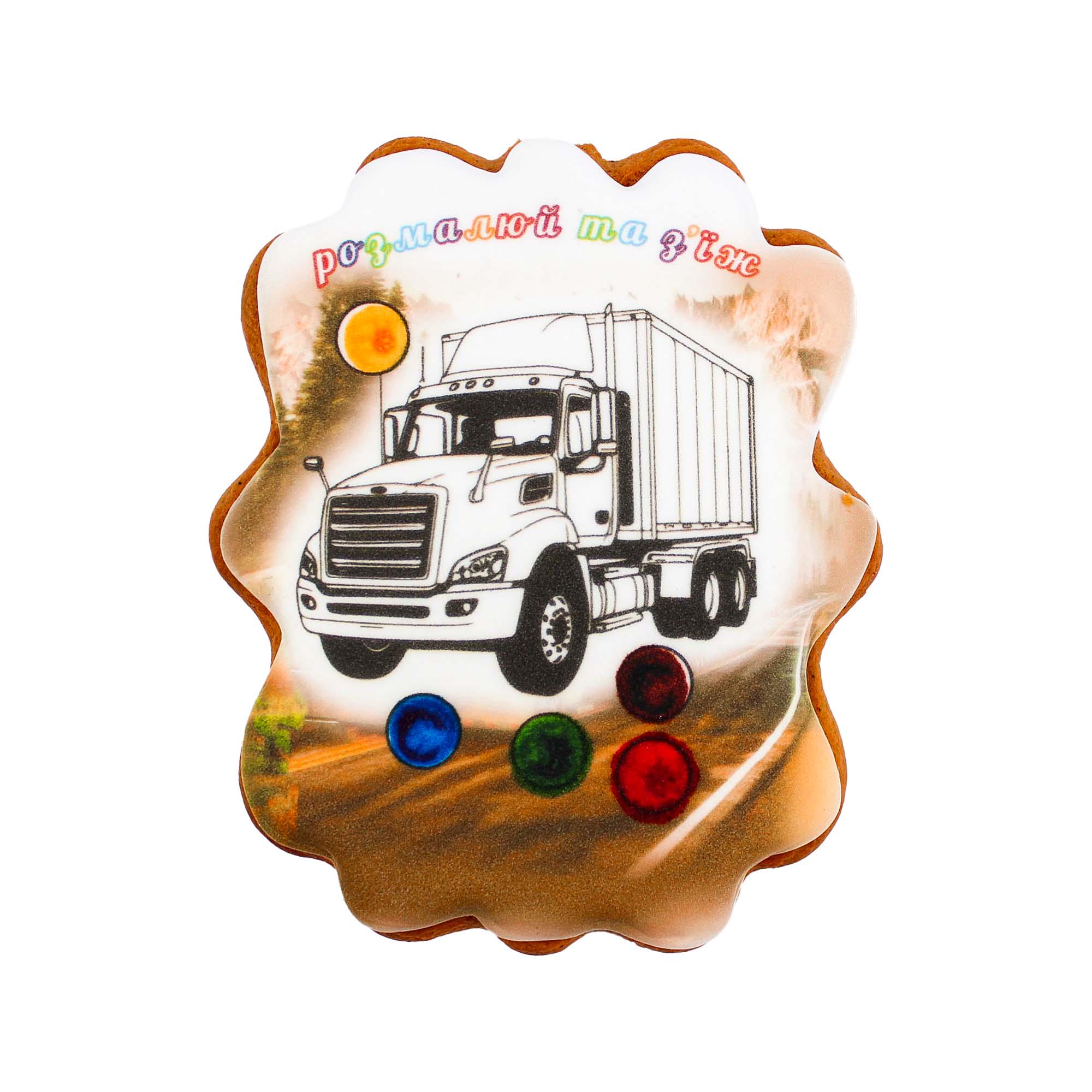 Пряник-раскраска с подложкой Крафт Печиво Грузовик 85 г