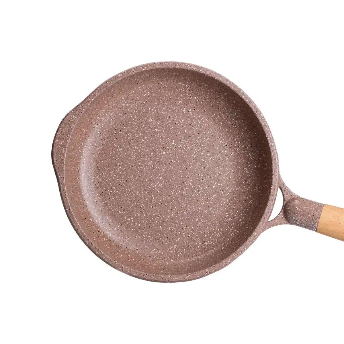 Сковорода алюмінієва MGC мармурове антипригарне покриття 1,4 л Ø 22 см з товстим дном Кавовий - фото 4 Сковорода алюмінієва MGC мармурове антипригарне покриття 1,4 л Ø 22 см з товстим дном Кавовий - фото 4