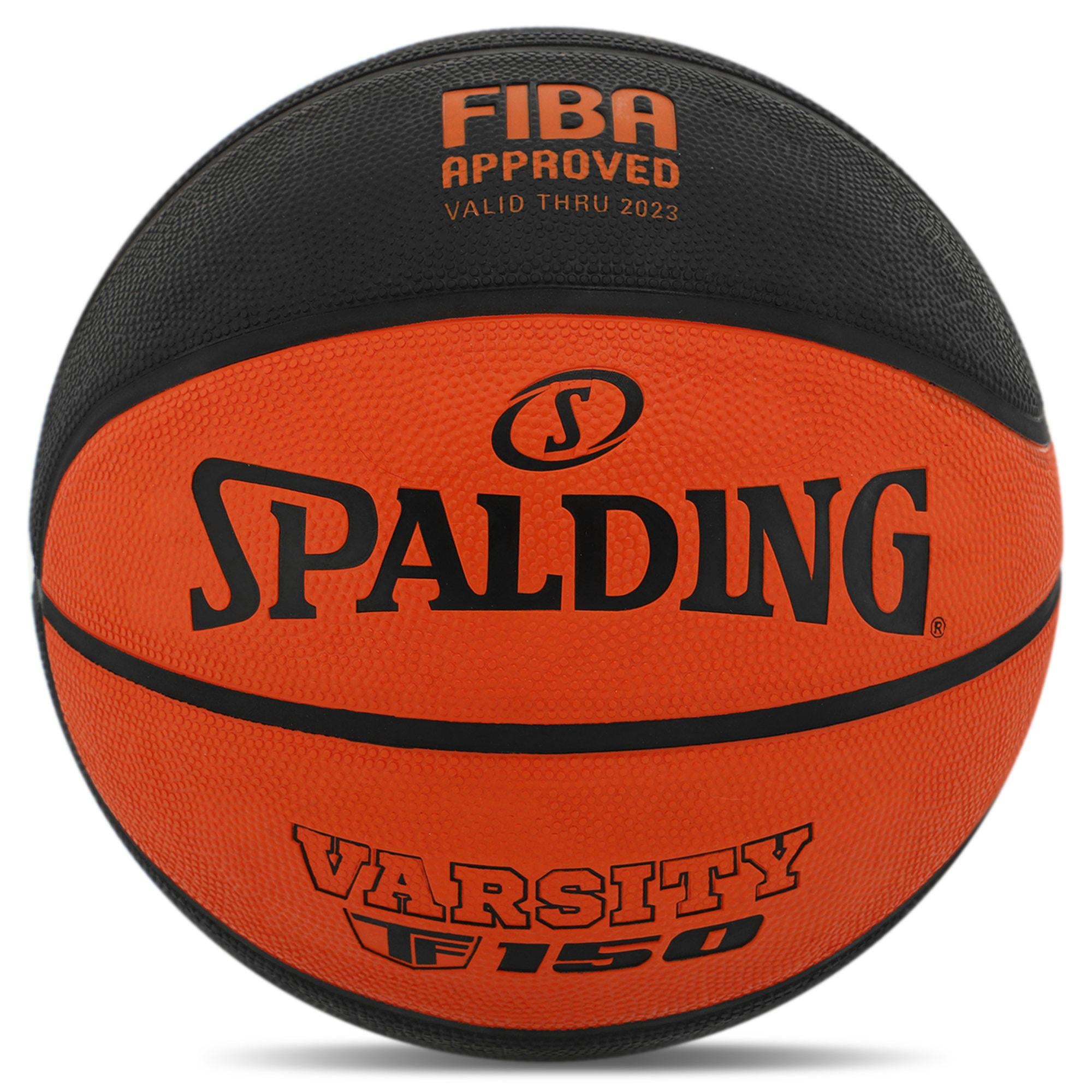 Мяч баскетбольный резиновый Spalding 84620Z VARSITY FIBA ​​TF 150 №7 Оранжево-черный