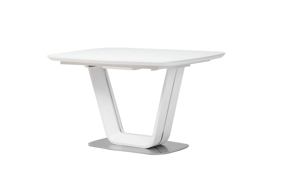 Стол обеденный прямоугольный раскладной Vetro Mebel TML-770-1 85х140 см Белый матовый