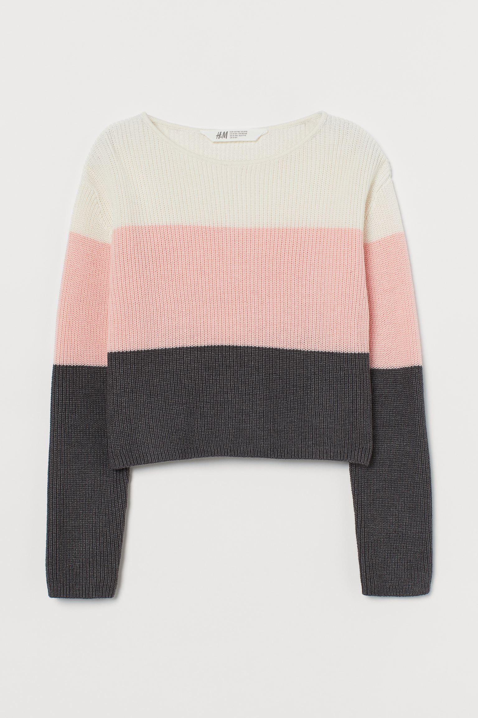 Джемпер H&M зріст 146-152 см Рожево-сірий (S508863116)