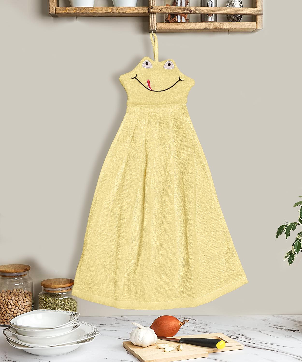 Набор кухонных полотенец Zastelli Лягушка махровые 34х50 см 4 шт. Желтый (21082)