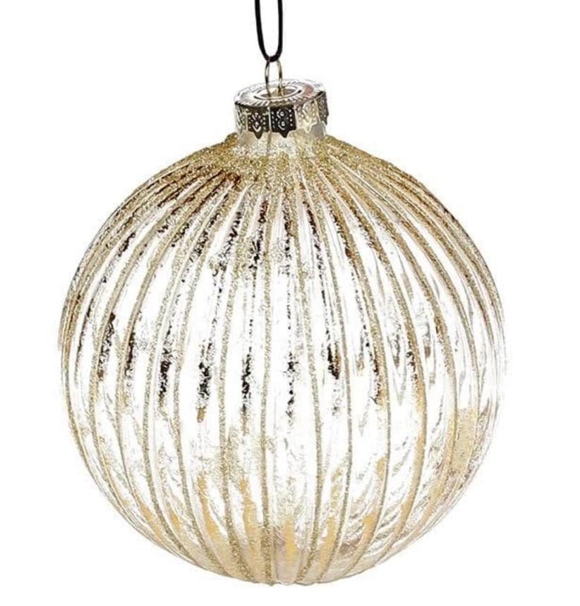 Набор шариков стеклянных 10 см 4 шт. (12636)