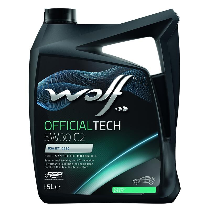 Моторное масло Wolf Officialtech 5W30 C2 5 л