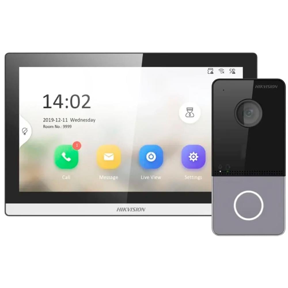 Комплект Wi-Fi Базовый видеодомофон Hikvision DS-KH6350-TE1/панель вызова (DS-KV6103-PE1С)