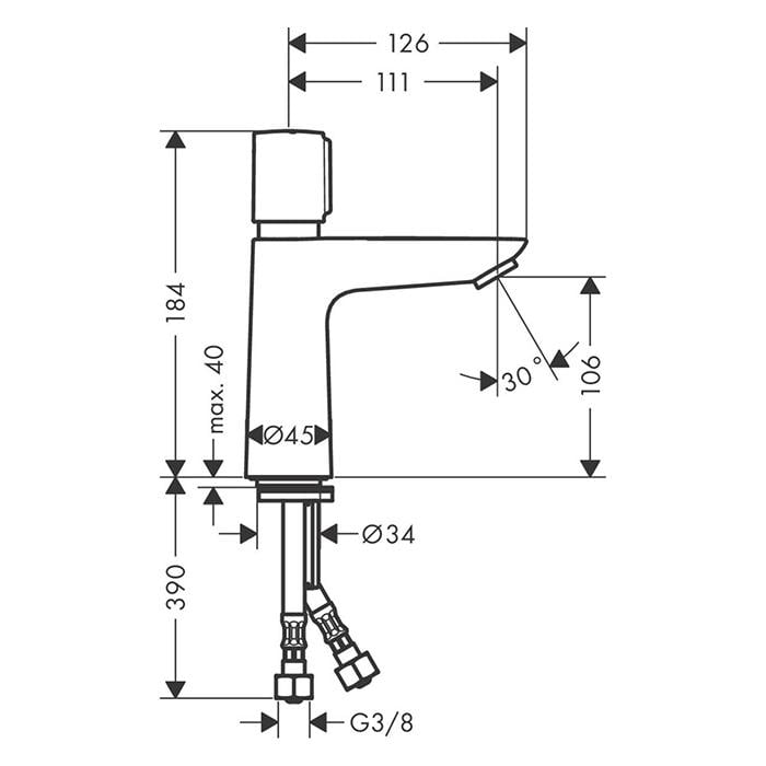 Кран-дозатор для умивальника Hansgrohe Talis E 71718000 Хром (99162) - фото 2