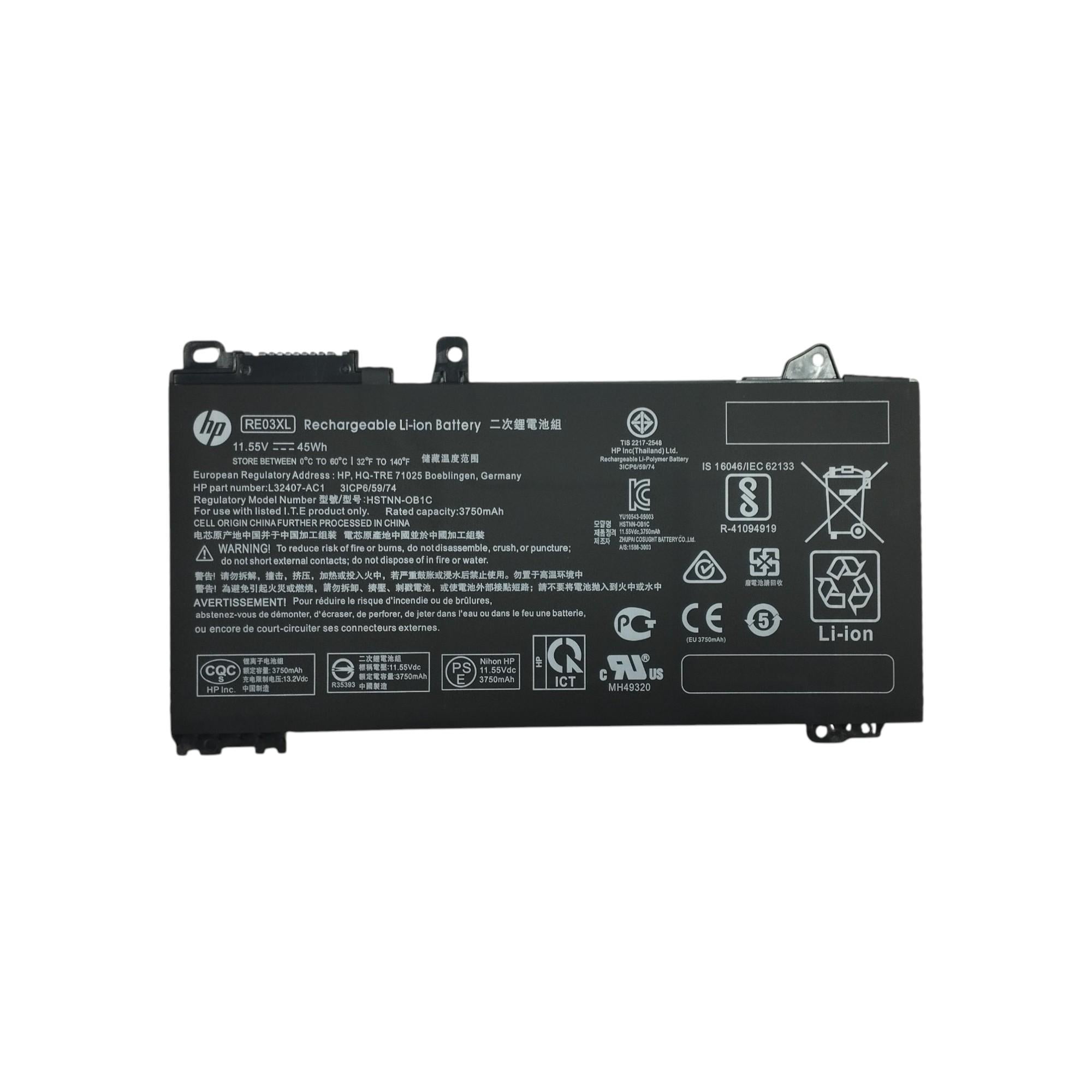 Аккумулятор для ноутбука HP ProBook 430 G6 HSTNN-OB1C 11,55V 3750 mAh Black