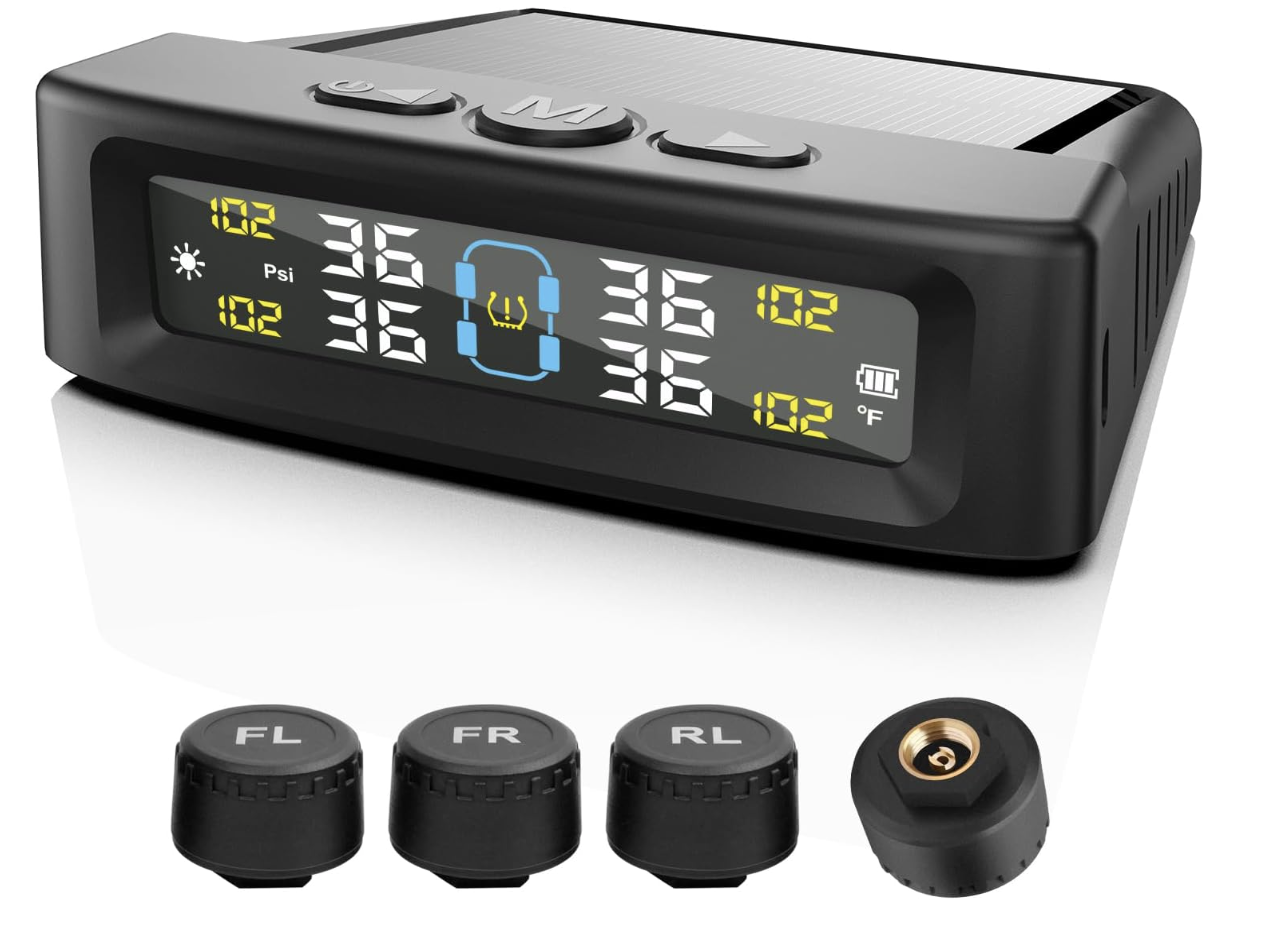 Система контроля давления в шинах TPMS KAOLALI для авто 4 внешние датчики/солнечная зарядка до 5 Bar (2896898266)