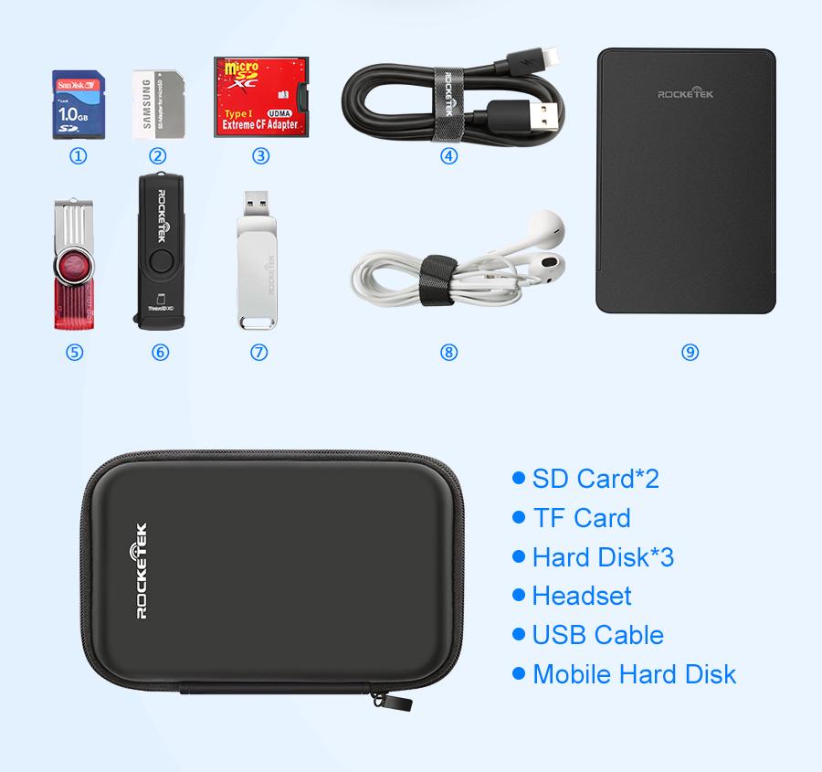 Чехол для планшета ROCKETEK HDP01 2.5 HDD Hard drive cover enclosure power bank, Big case Black (20002) - фото 10 Чехол для планшета ROCKETEK HDP01 2.5 HDD Hard drive cover enclosure power bank, Big case Black (20002) - фото 10