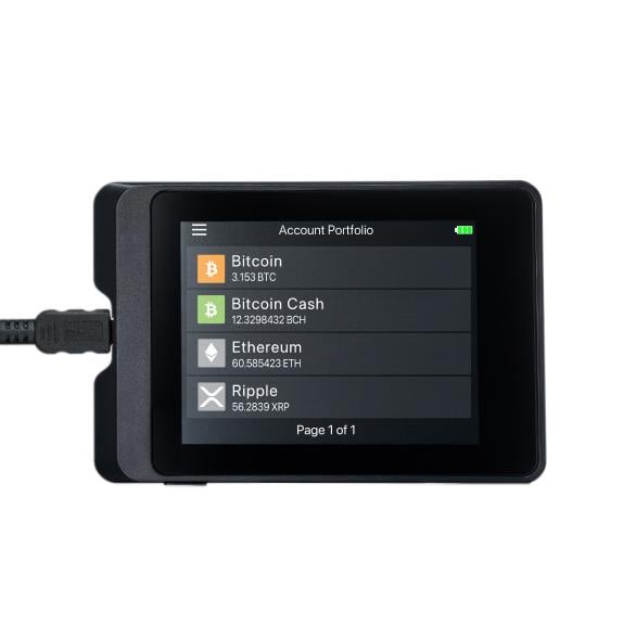 Кошелек для криптовалют аппаратный SecuX W10 с сенсорным экраном Черный (34004253)
