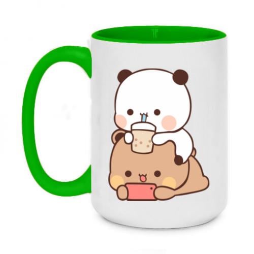 Чашка керамическая двухцветная Сhilling Bubu and Dudu 420 мл Салатовый (15760550-45-193866)