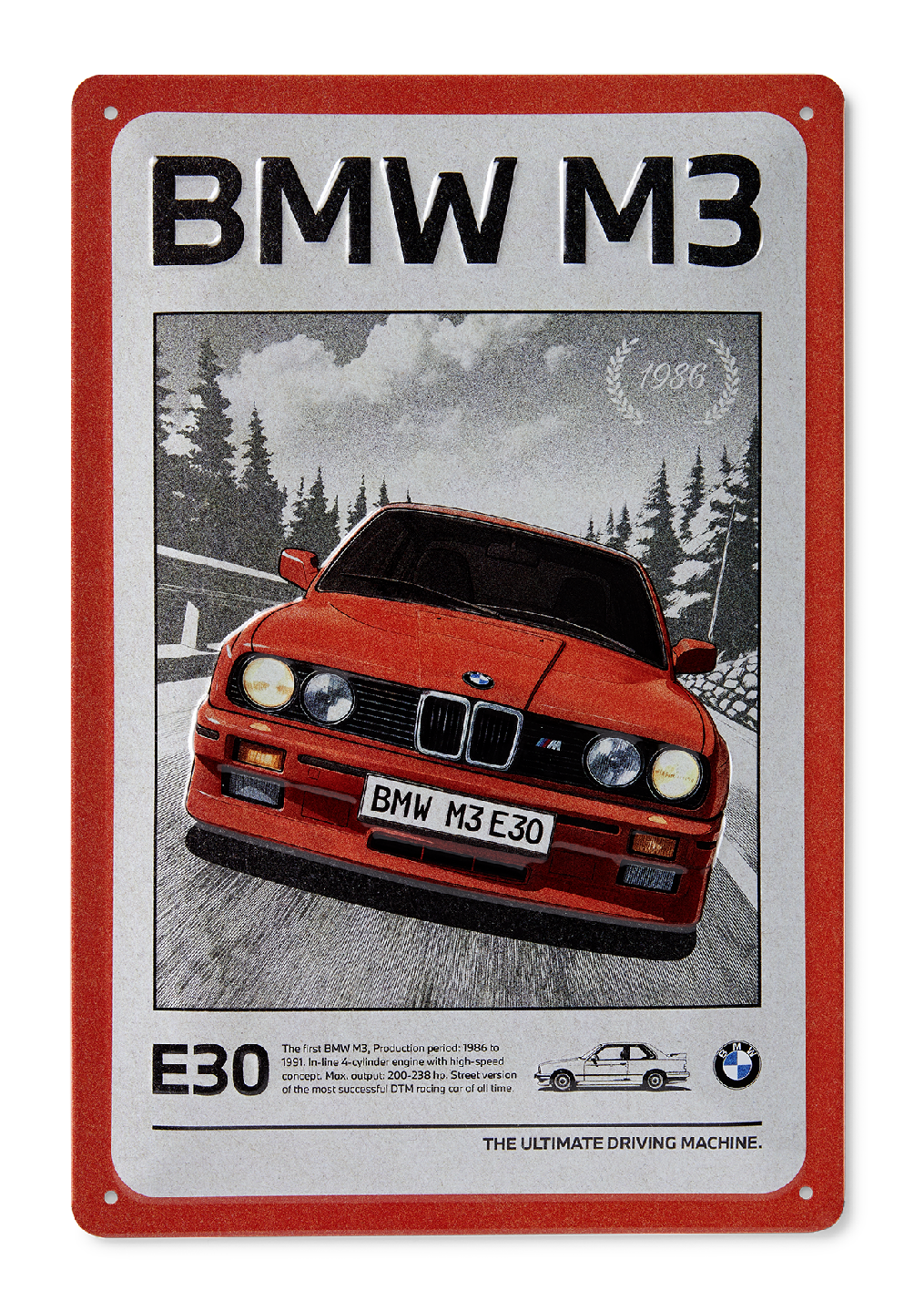 Знак металевий BMW M3 (80235BA3DB9)