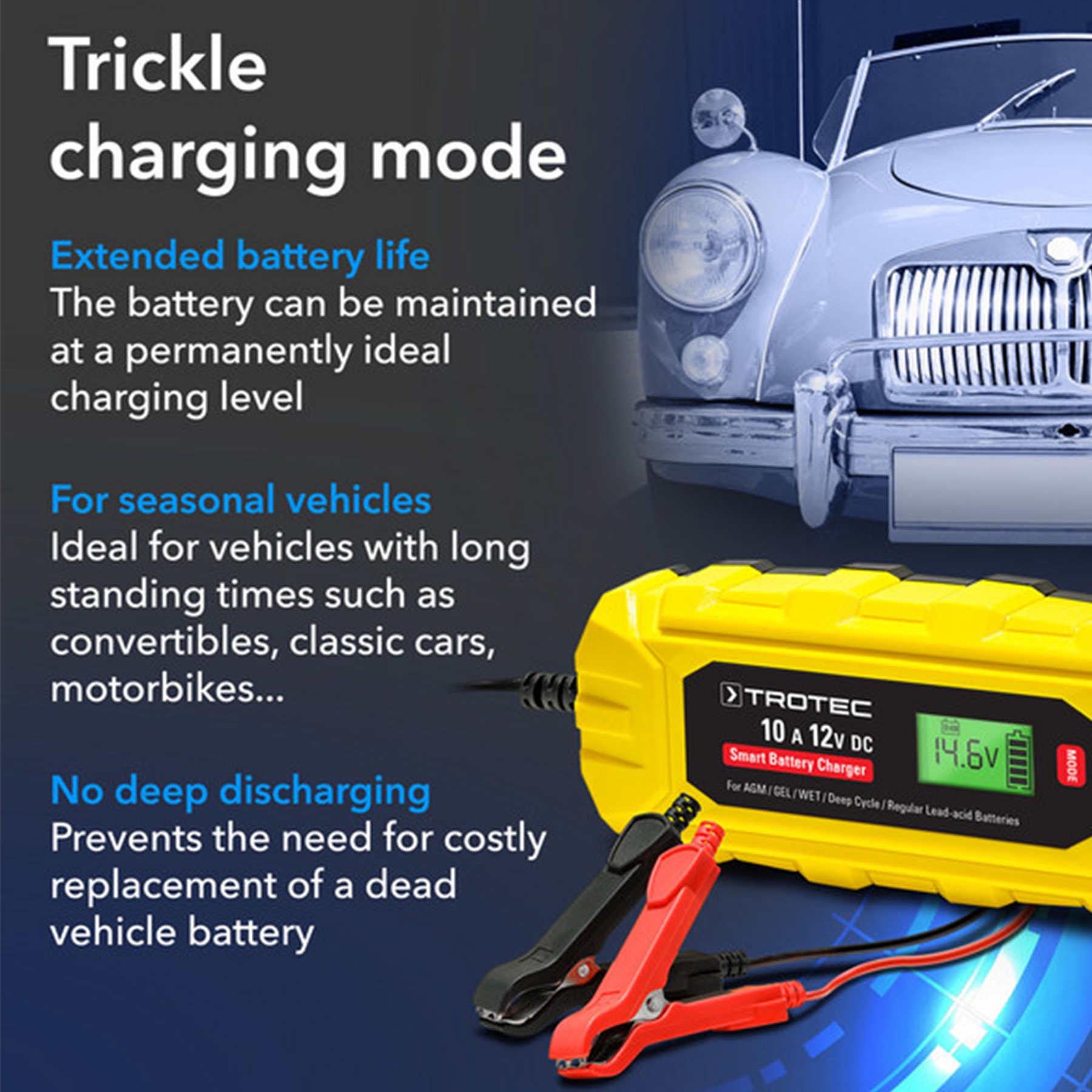 Зарядное устройство для автомобильного аккумулятора Trotec PBCS 10A/12V 4-200Ah (4675000015) - фото 31 Зарядное устройство для автомобильного аккумулятора Trotec PBCS 10A/12V 4-200Ah (4675000015) - фото 31