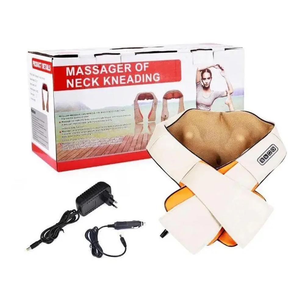 Роликовий масажер Massager of Neck Kneading для спини та шиї з ІЧ-прогріванням (ULT-2952077) - фото 8