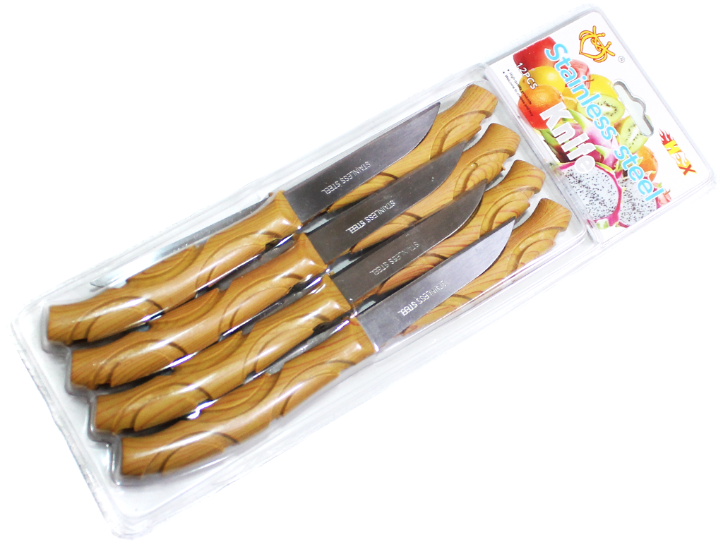 Ножі для картоплі з дерев'яною ручкою набір 12 шт. 15,5 см - фото 3 Ножі для картоплі з дерев'яною ручкою набір 12 шт. 15,5 см - фото 3