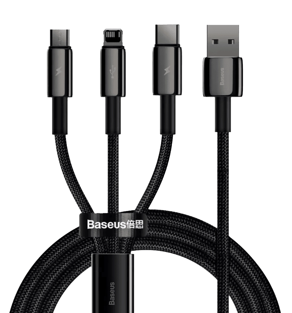 Кабель BASEUS StarSpeed ​​1-3-Fast Charging USB Micro USB+Lightning+Type-C 3.5A 1,2 м