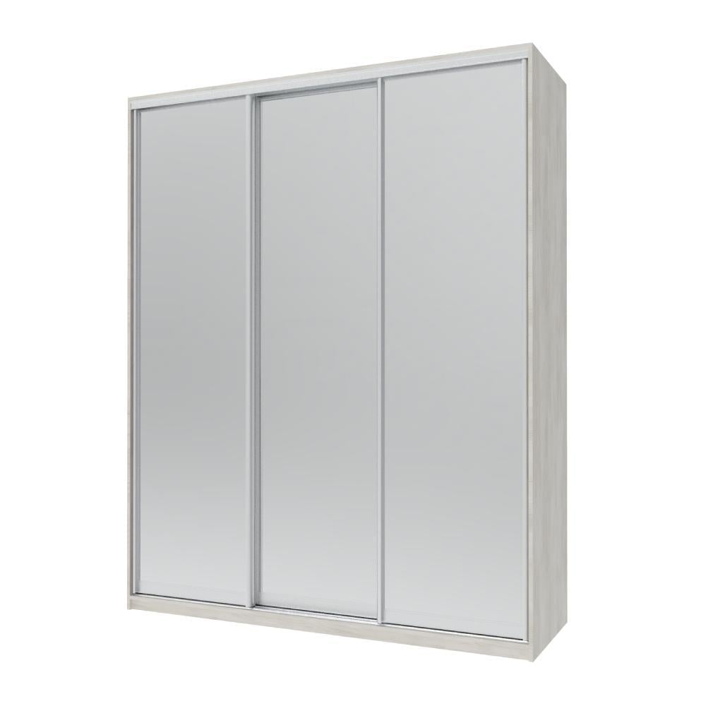 Шкаф-купе трехдверный Doros Сити Лайт 180х60х225 см Белое дерево/3 Зеркала (DRS-011076)