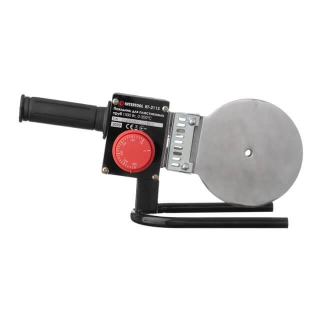 Паяльник для пластикових труб Intertool 1500 Вт 0-300°C насадки 75 90 110 мм металевий кейс (RT-2113) - фото 3