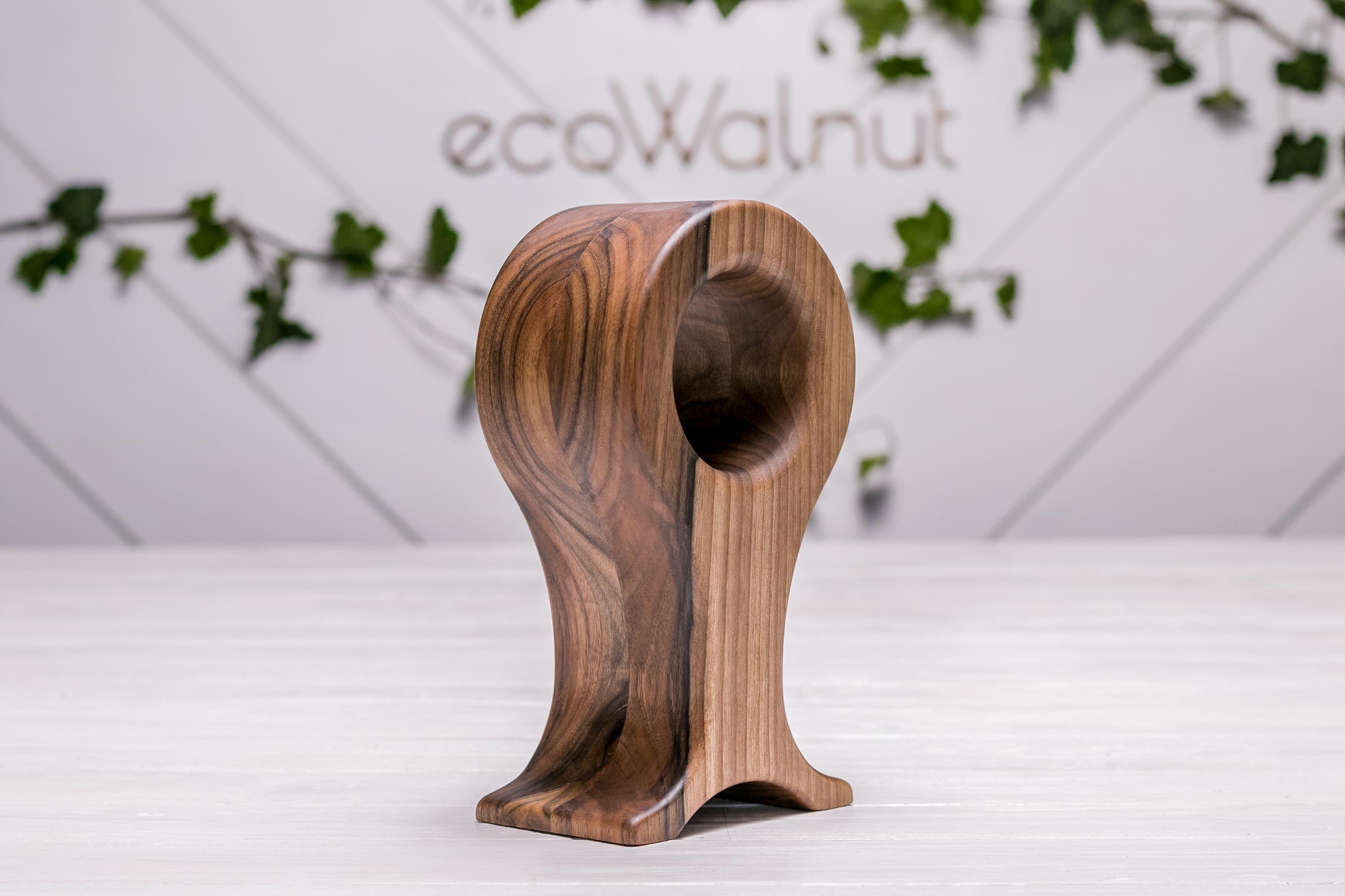 Підставка EcoWalnut для навушників із дерева з логотипом (EW-40) - фото 9