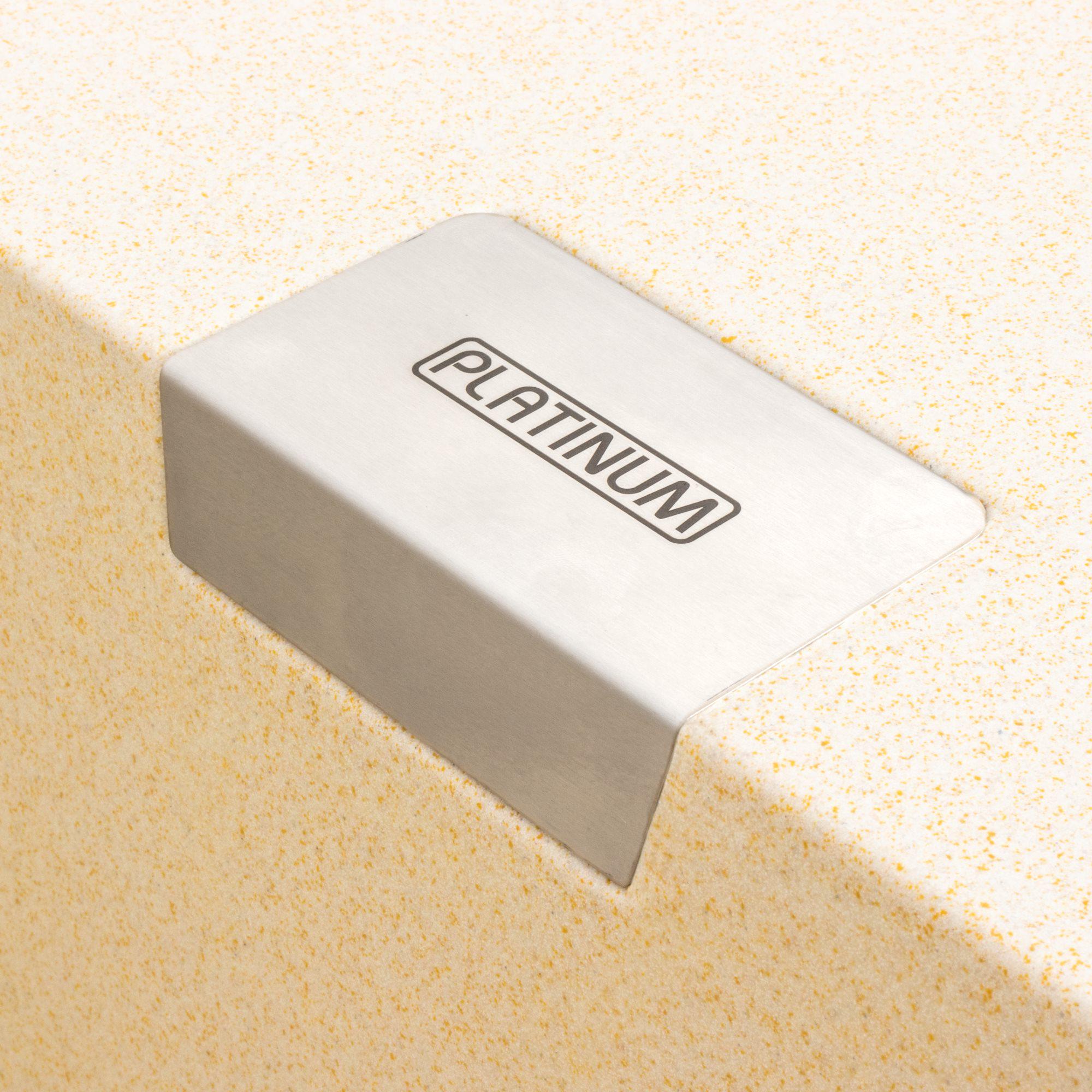 Мойка для кухни гранитная Platinum 8650 DIAMOND матовая Песочный - фото 6