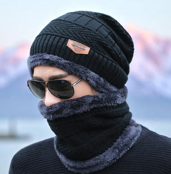 Комплект мужской шапка/снуд с меховой подкладкой One Size (29548882) - фото 7 Комплект мужской шапка/снуд с меховой подкладкой One Size (29548882) - фото 7