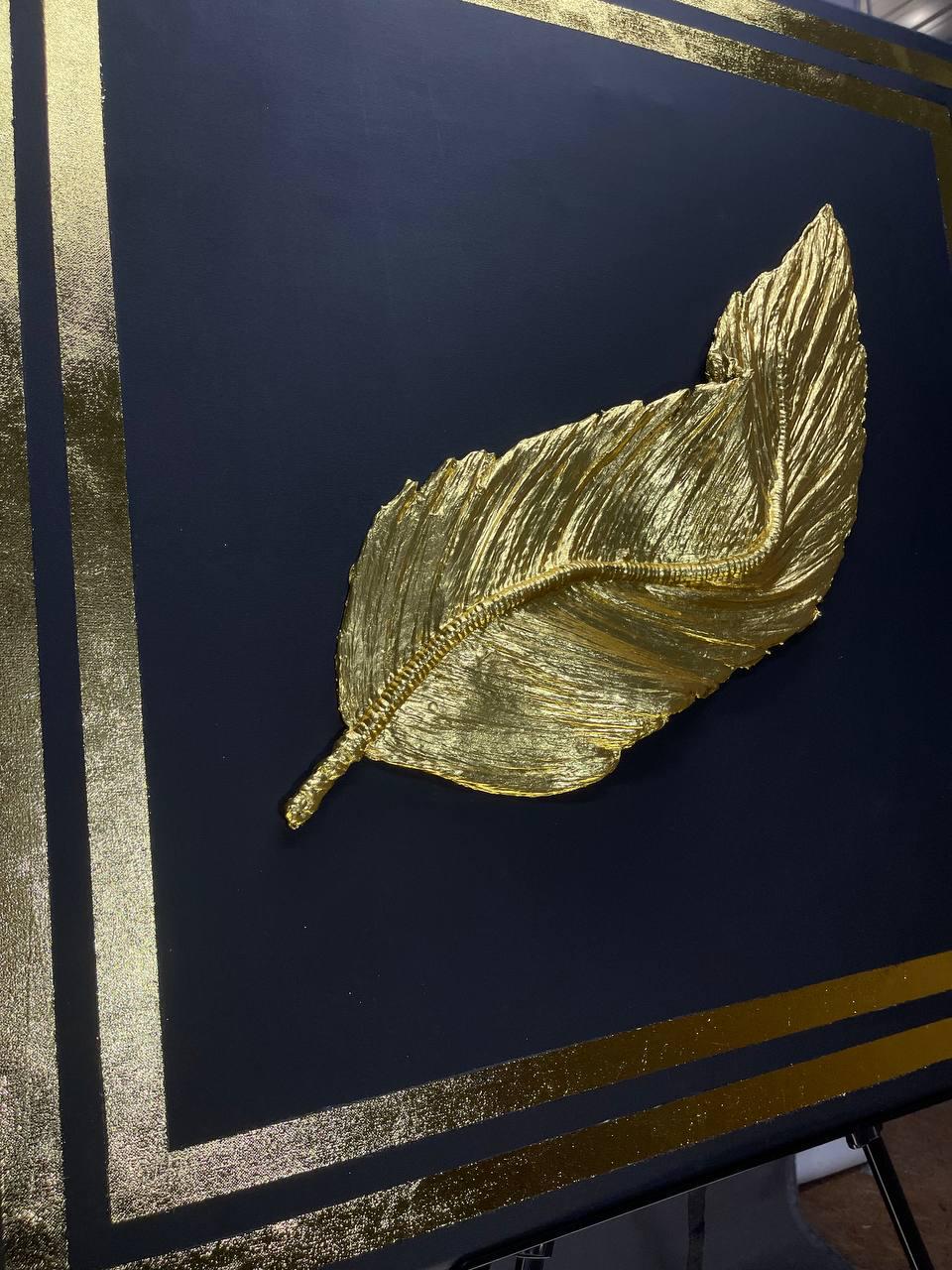 Картина ручной работы Zilini 8888 Золотое Перо 100x100 см (27386815) - фото 4 Картина ручной работы Zilini 8888 Золотое Перо 100x100 см (27386815) - фото 4