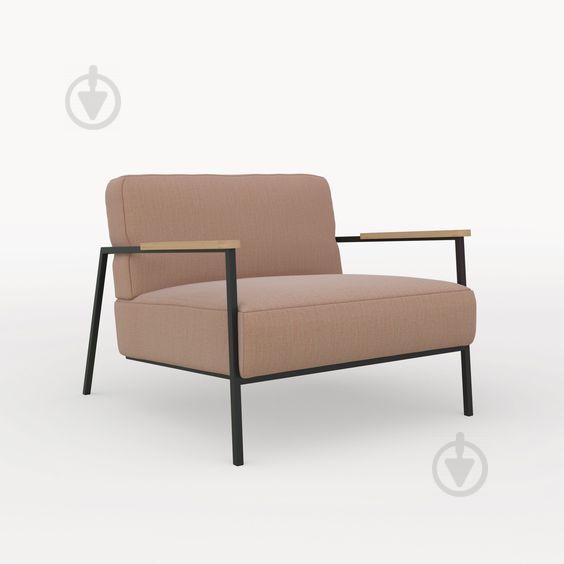 Мягкое кресло на металлическом каркасе JecksonLoft Лаунж Персиковый 042