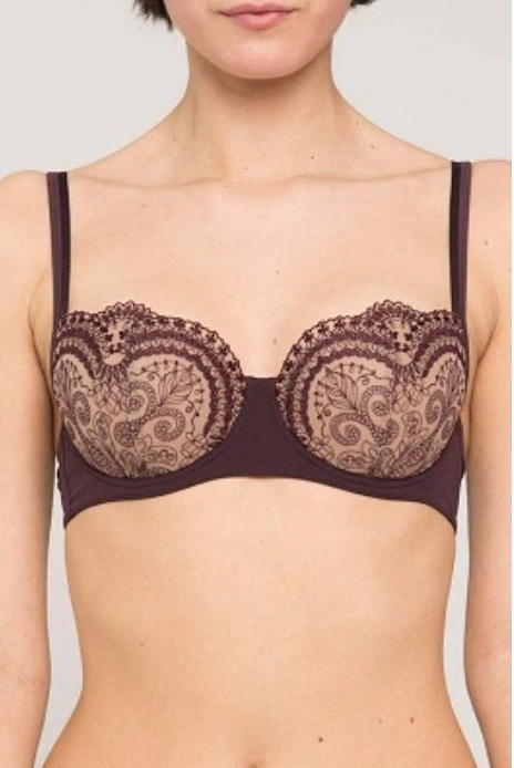 Бюстгальтер балконет Maison Lejaby 75C Фіолетовий (18032)