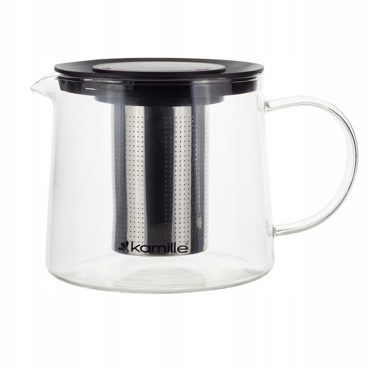 Заварювальний чайник для кави та чаю Kamille KM-0776XL з нержавіючої сталі та термостійкого скла 2000 мл Прозорий (150-84-0776XL) - фото 1 Заварювальний чайник для кави та чаю Kamille KM-0776XL з нержавіючої сталі та термостійкого скла 2000 мл Прозорий (150-84-0776XL) - фото 1