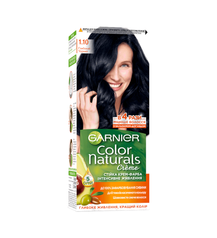Краска для волос Garnier Color Naturals 1.10 Глубокий черный