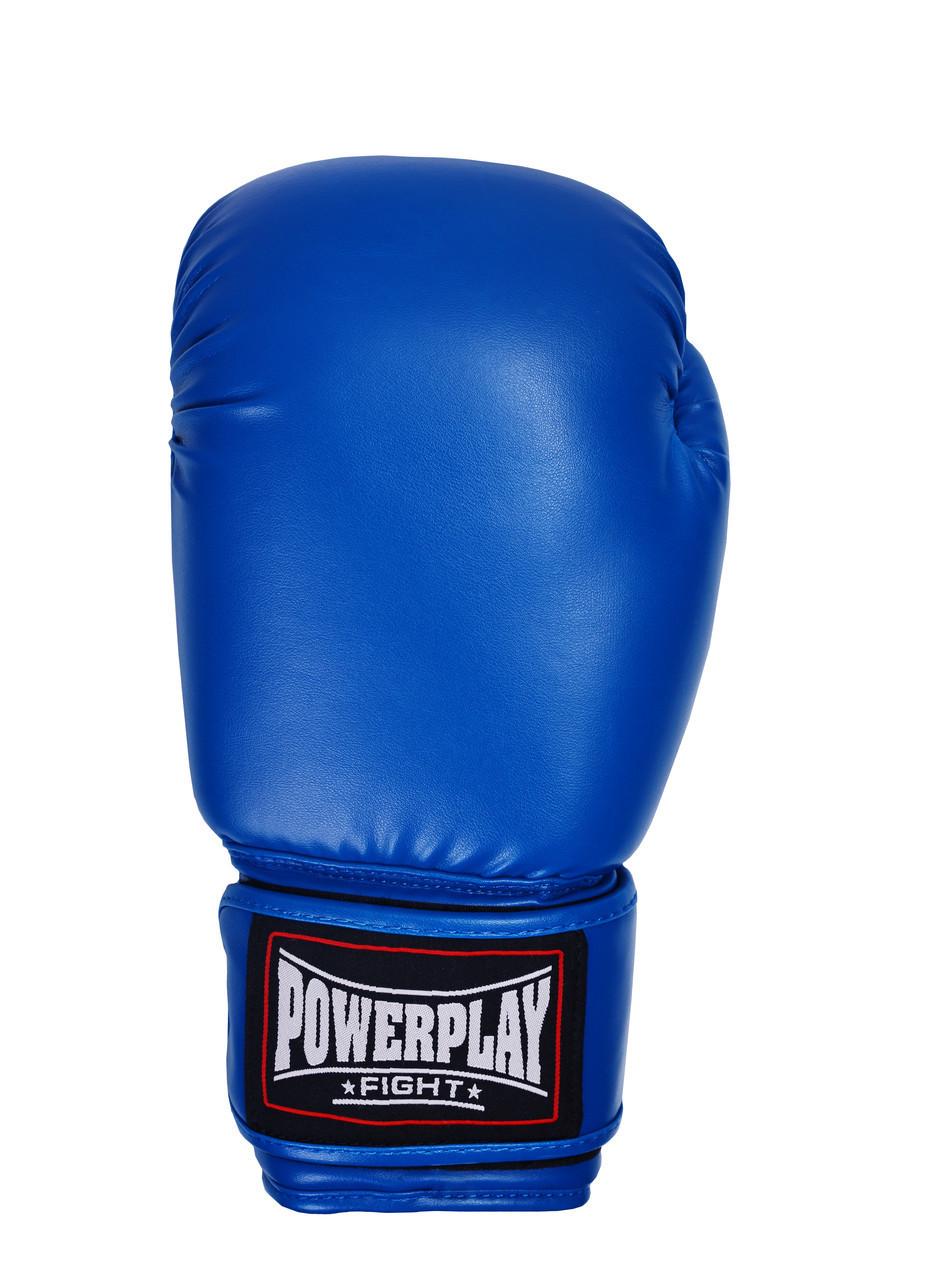 Боксерские перчатки PowerPlay 3004 Classic Синий 16 ун. (PP_3004_16oz_Blue) - фото 2